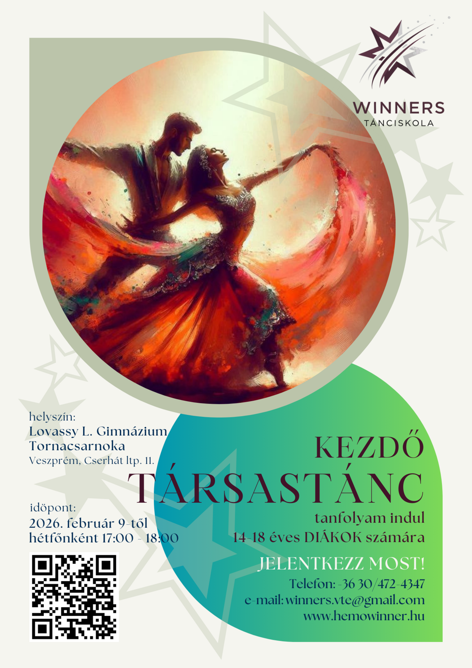 Poster for the ballroom dancing course