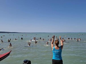 Vízitorna a Balatonban - Bercsényi strand