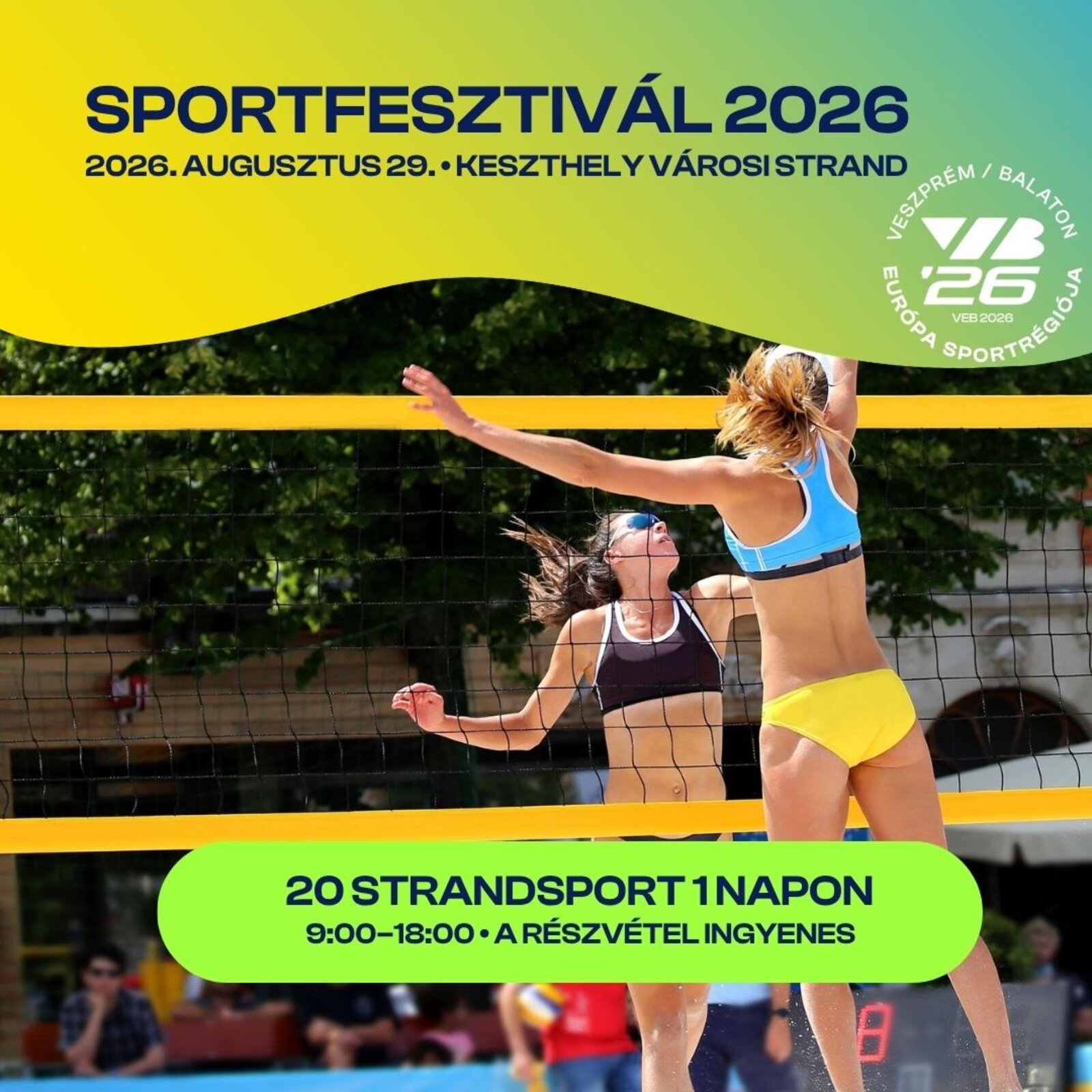 Sportfesztivál Keszthelyen - 20 strandsport egyetlen napon 
