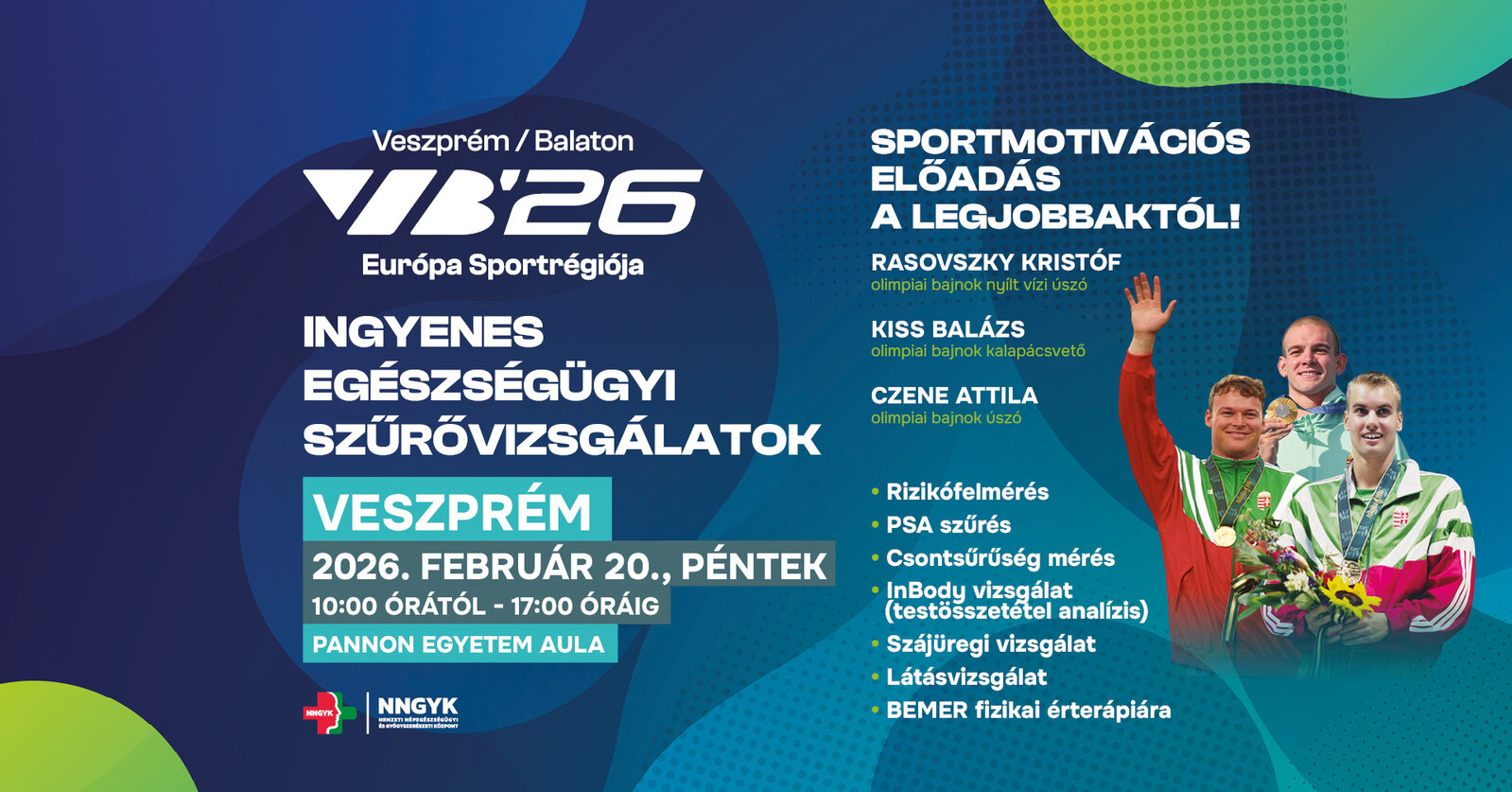 Olimpiai bajnokokkal zárul a szűrővizsgálati roadshow Veszprémben